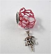 Pink Lace ID ring cuff MD caduceus