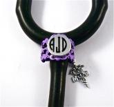 Purple Lace ID ring cuff MD caduceus