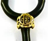 Gold Brass Lace ID stethoscope ring -cuff