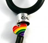 Gay lesbian Pride stethoscope ID tag